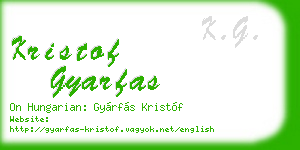 kristof gyarfas business card
